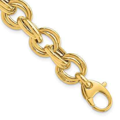 8 Zoll 14K Poliert Fantasieglieder Armband