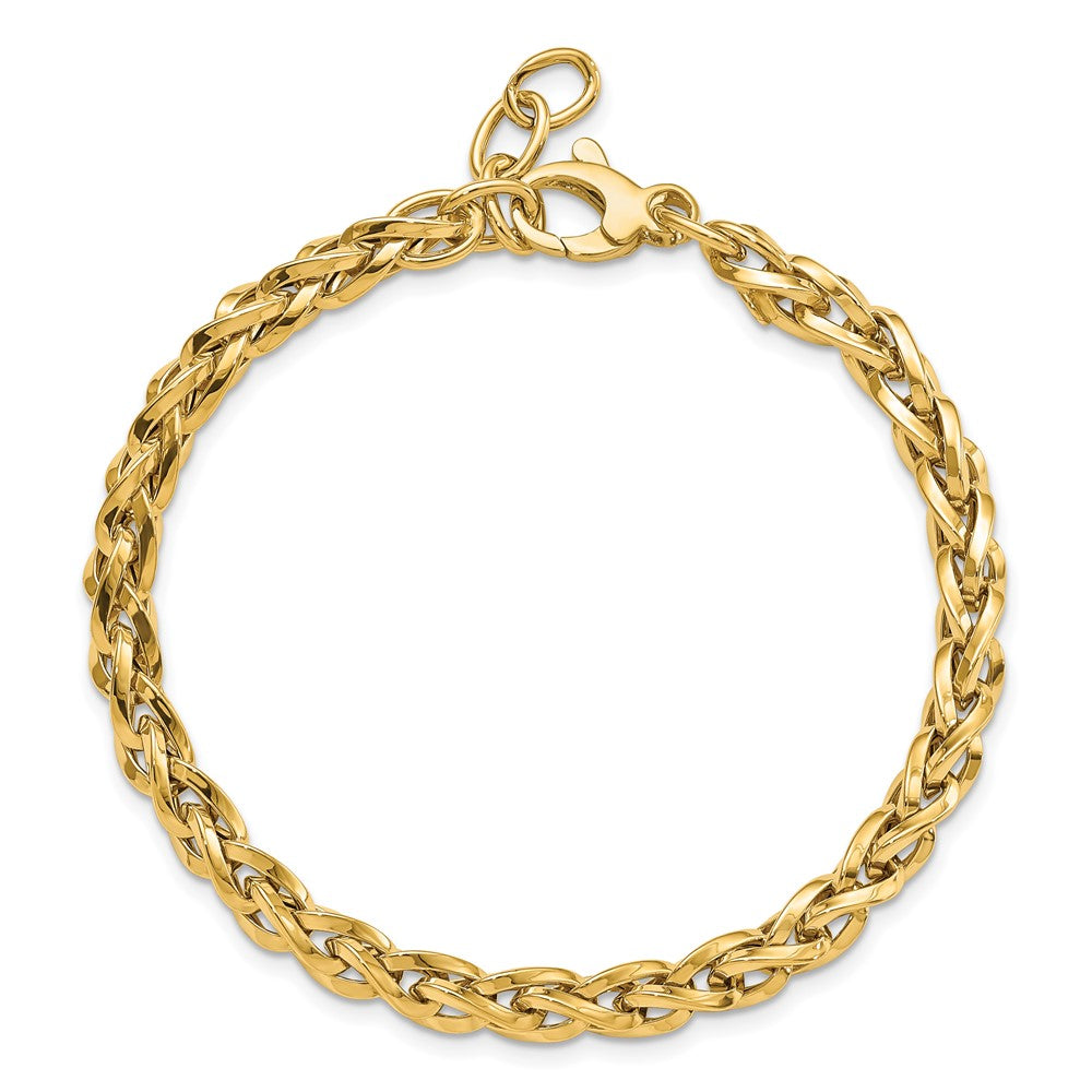 7.5 Zoll 14K Poliert mit 1 Zoll Verlängerung Armband