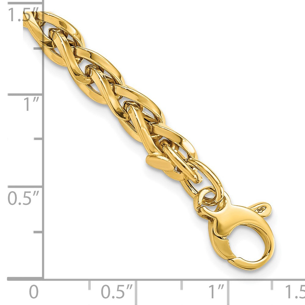 7.5 Zoll 14K Poliert mit 1 Zoll Verlängerung Armband