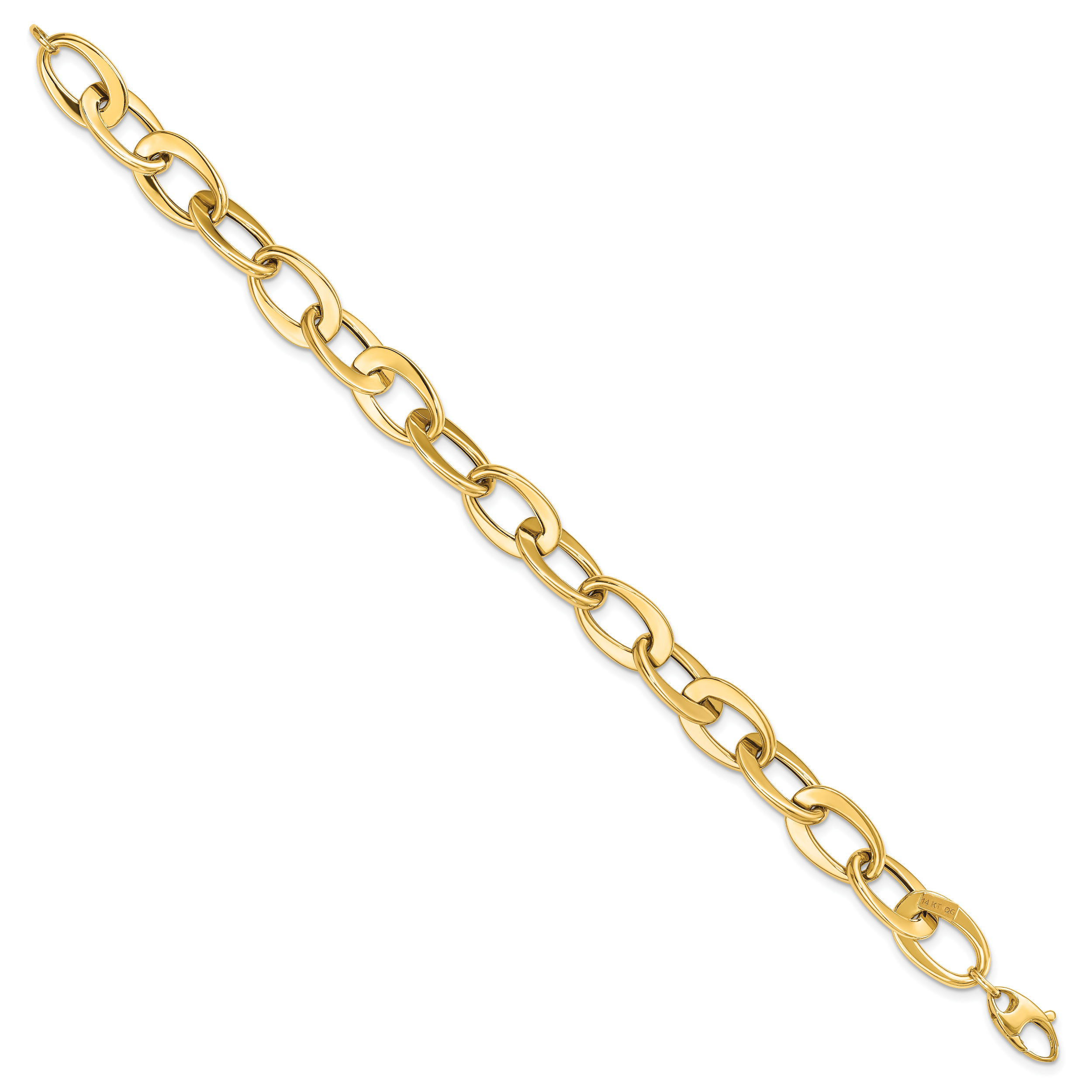 8 Zoll 14K Poliert Fantasieglieder Armband