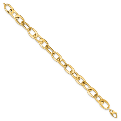 8 Zoll 14K Poliert Fantasieglieder Armband