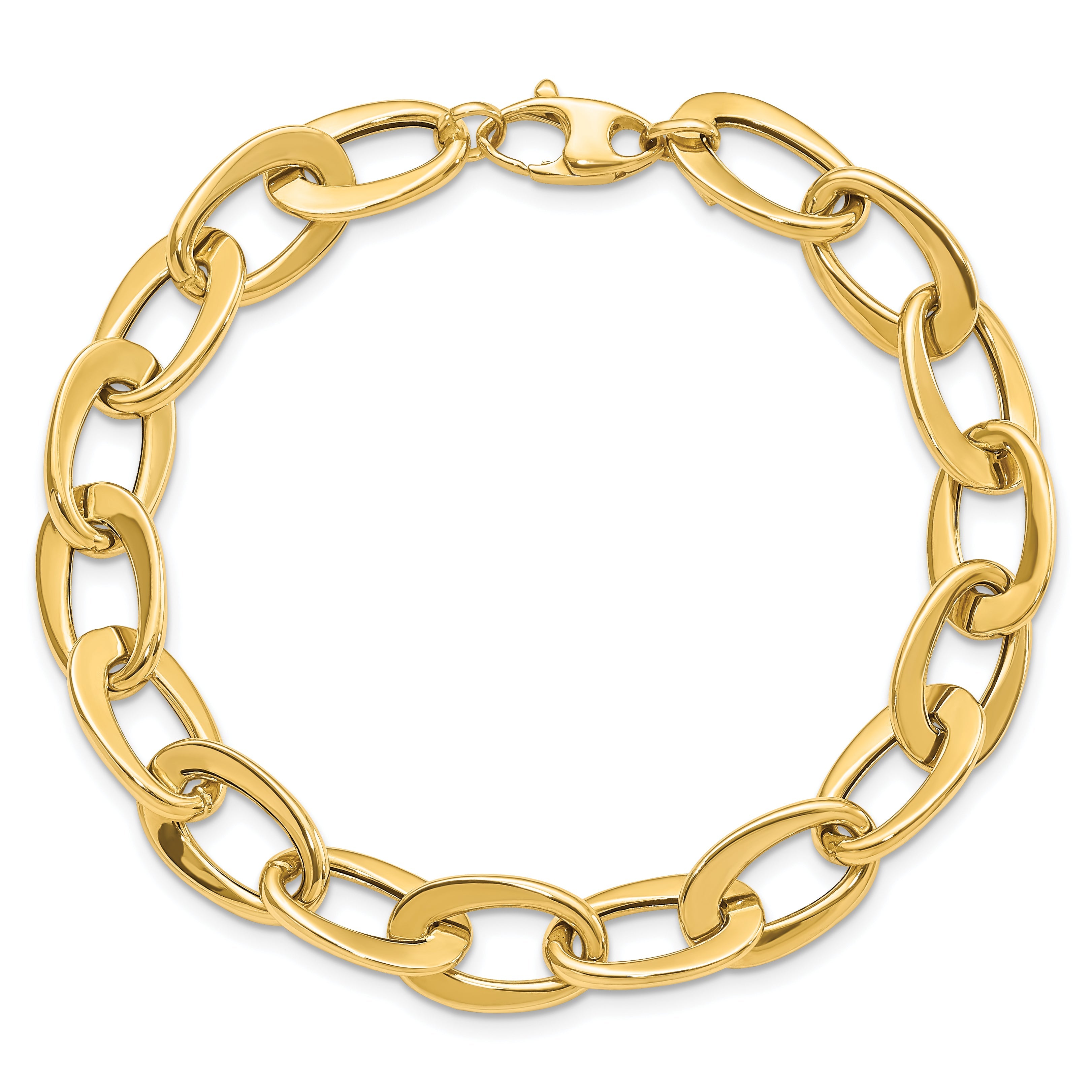 8 Zoll 14K Poliert Fantasieglieder Armband