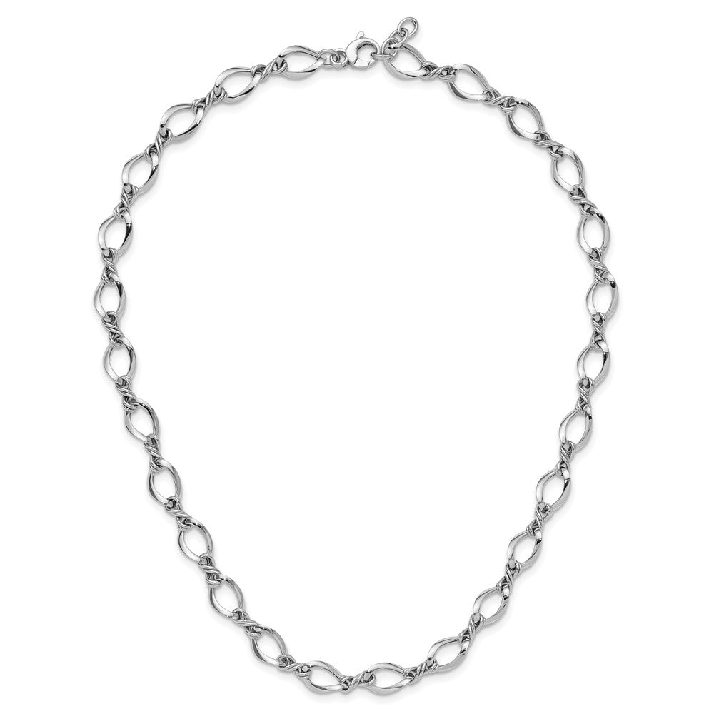 14K Weißgold Fantasieglieder Halskette