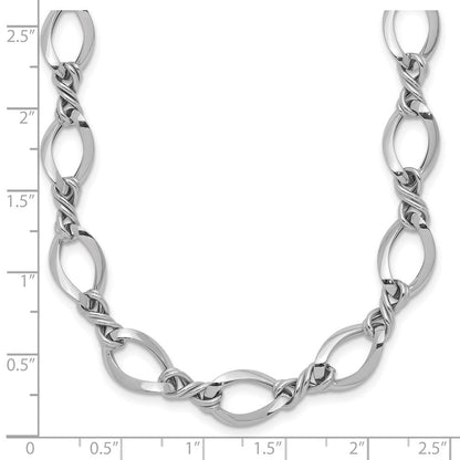 14K Weißgold Fantasieglieder Halskette
