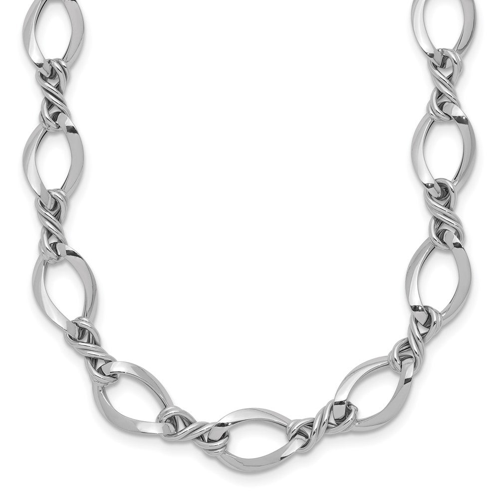 14K Weißgold Fantasieglieder Halskette
