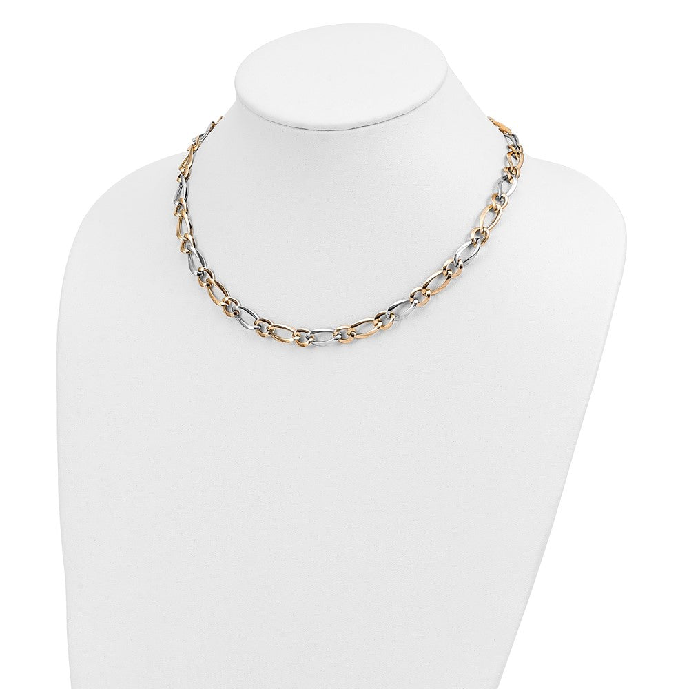 14K Bicolor Poliert Halskette