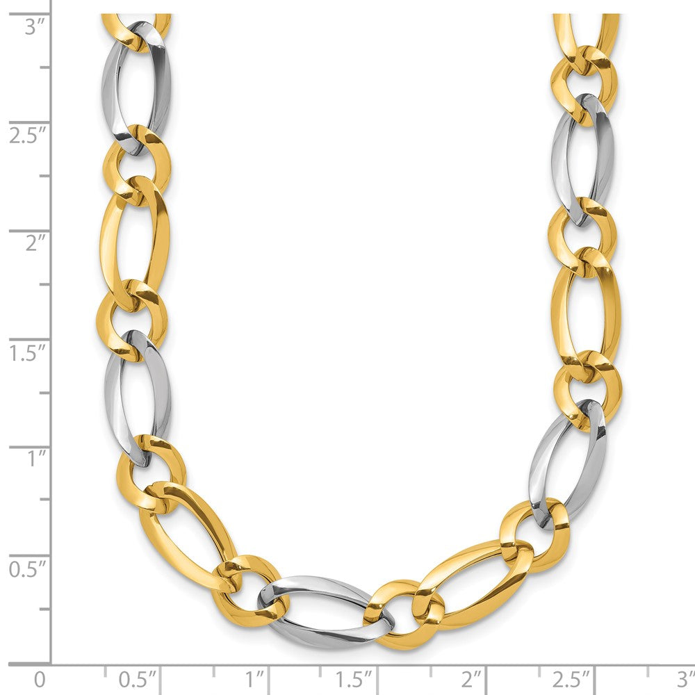 14K Bicolor Poliert Halskette