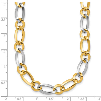 14K Bicolor Poliert Halskette