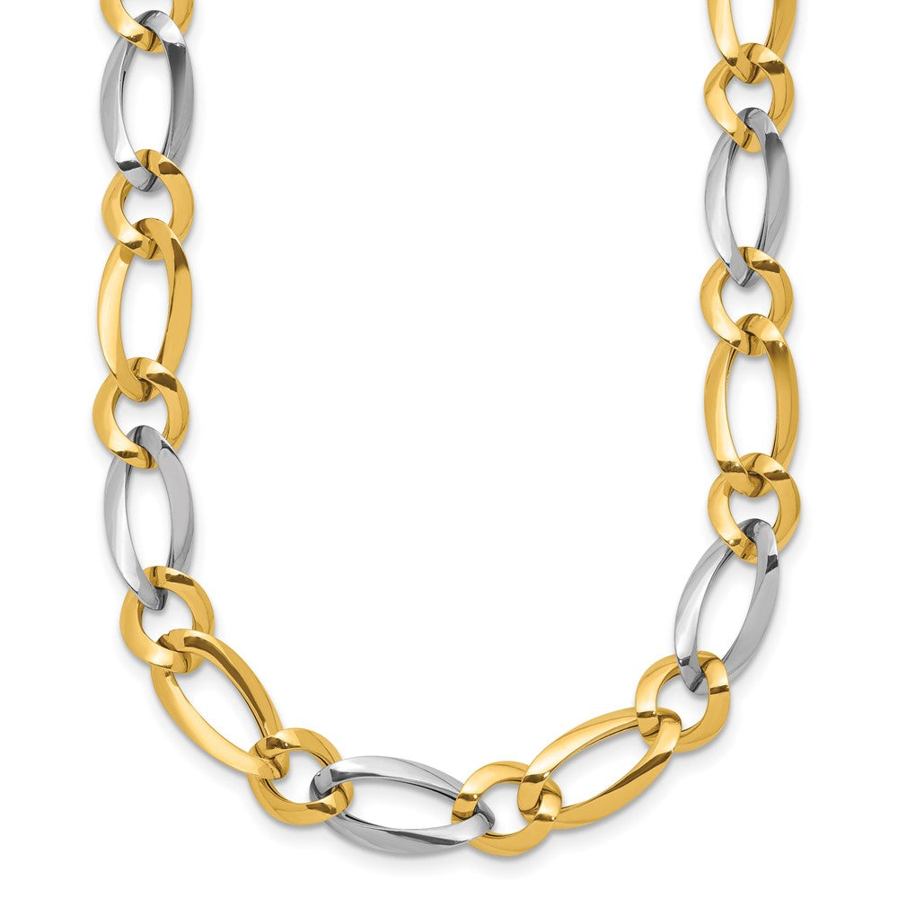 14K Bicolor Poliert Halskette