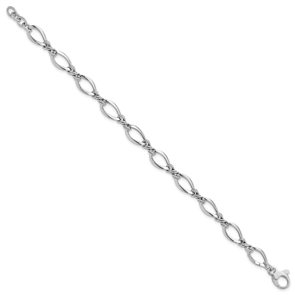 7.5 Zoll 14K Weißgold Fantasieglieder 7.5 Zoll Armband