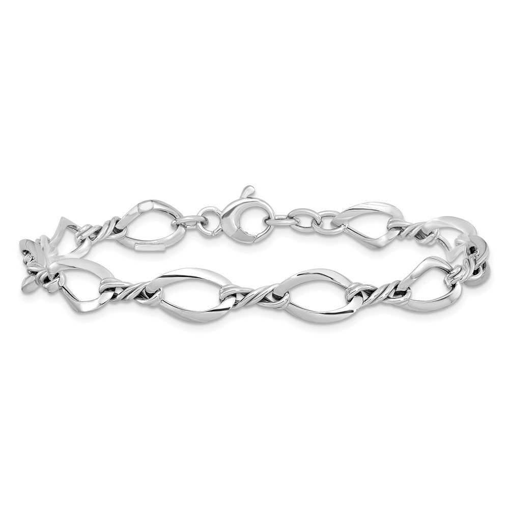 7.5 Zoll 14K Weißgold Fantasieglieder 7.5 Zoll Armband