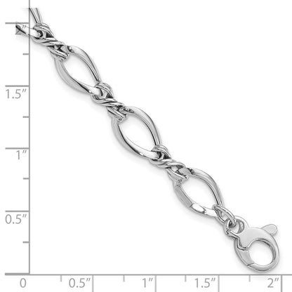 7.5 Zoll 14K Weißgold Fantasieglieder 7.5 Zoll Armband