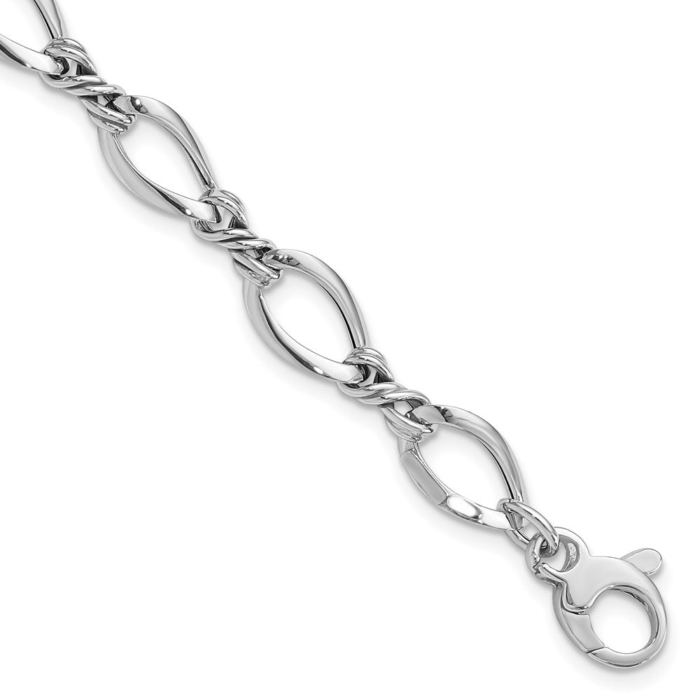 7.5 Zoll 14K Weißgold Fantasieglieder 7.5 Zoll Armband
