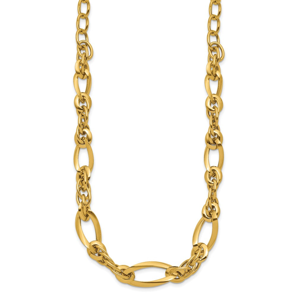 14K Gelbgold Poliert Fantasieglieder Halskette