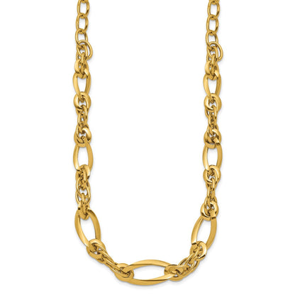 14K Gelbgold Poliert Fantasieglieder Halskette