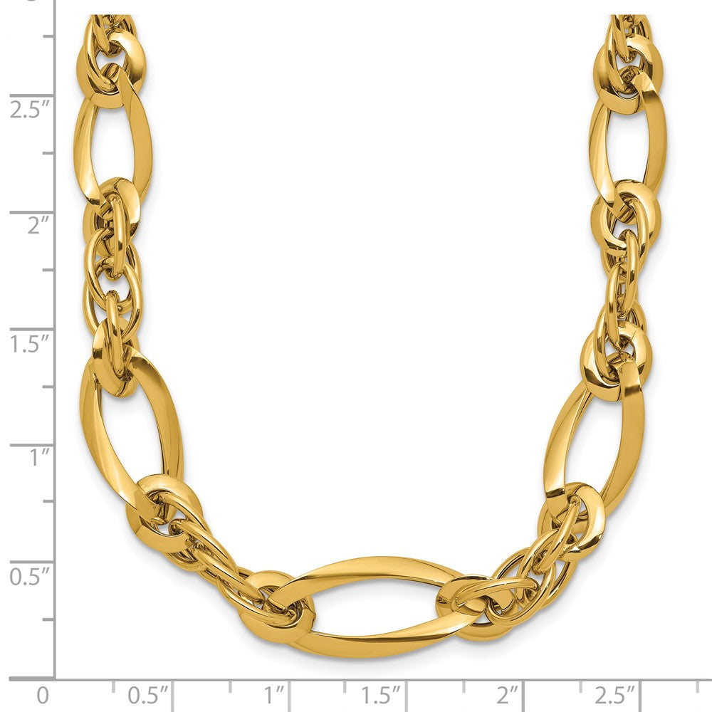 14K Gelbgold Poliert Fantasieglieder Halskette