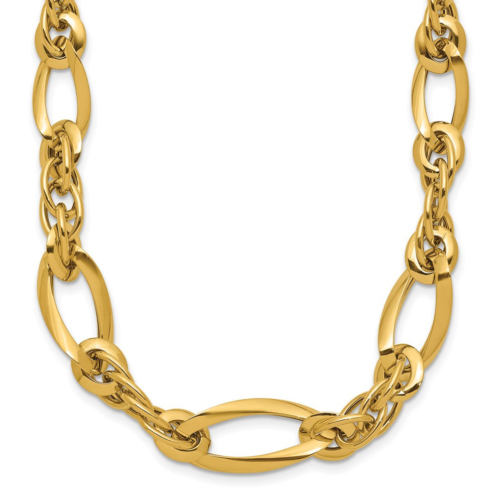 14K Gelbgold Poliert Fantasieglieder Halskette