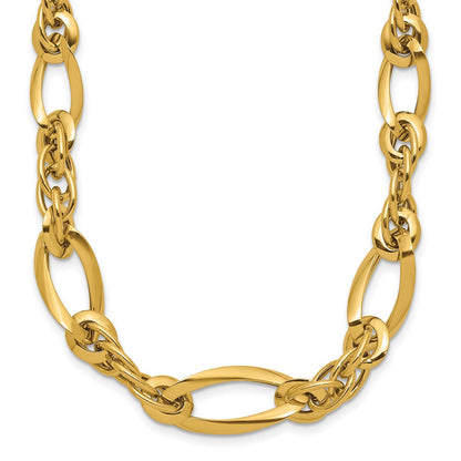 14K Gelbgold Poliert Fantasieglieder Halskette