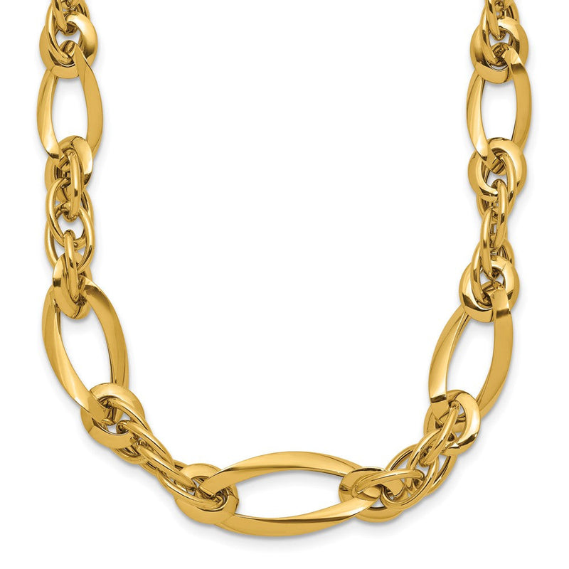 14K Gelbgold Poliert Fantasieglieder Halskette