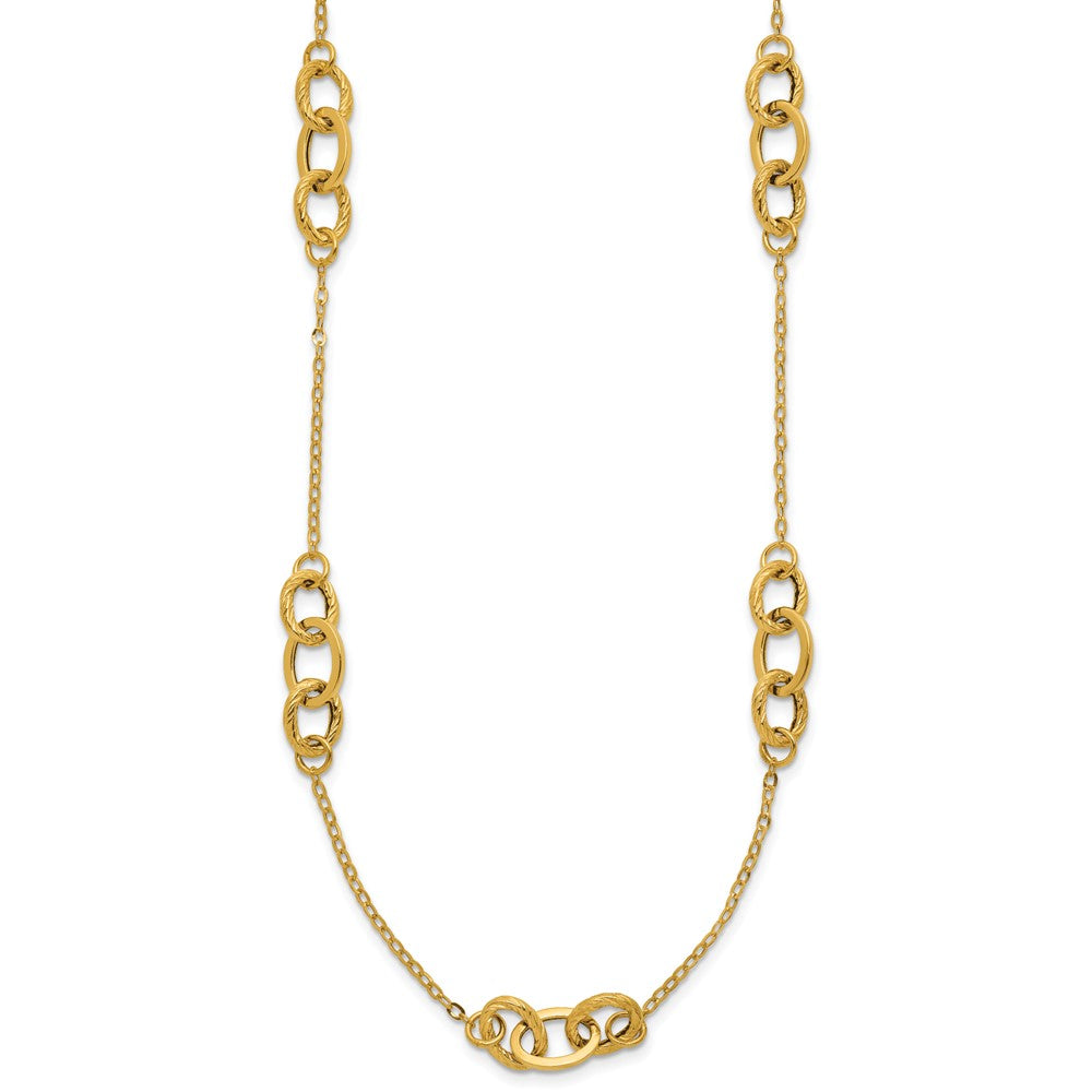 14K Gelbgold Fantasie 18 Zoll Halskette