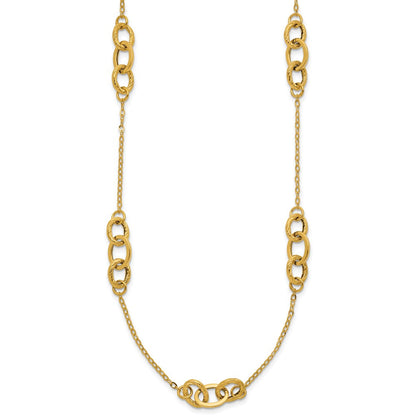 14K Gelbgold Fantasie 18 Zoll Halskette