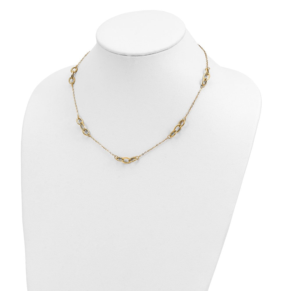 14K Gelbgold Fantasie 18 Zoll Halskette