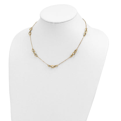 14K Gelbgold Fantasie 18 Zoll Halskette