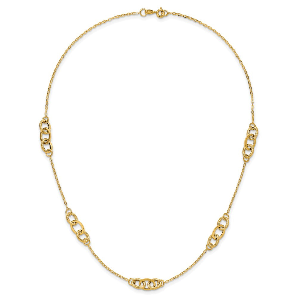 14K Gelbgold Fantasie 18 Zoll Halskette