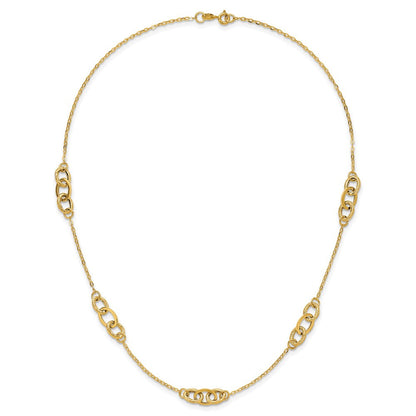 14K Gelbgold Fantasie 18 Zoll Halskette