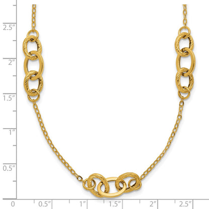 14K Gelbgold Fantasie 18 Zoll Halskette