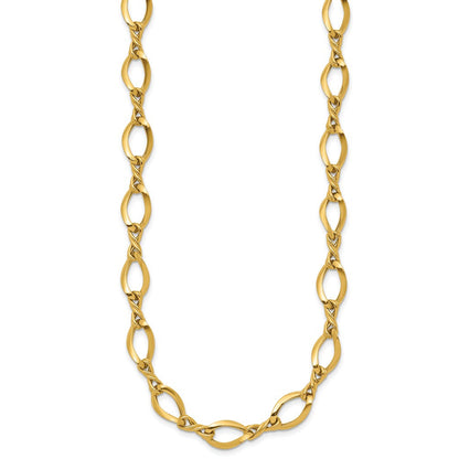 14K Gelbgold Fantasieglieder 18 Zoll Halskette