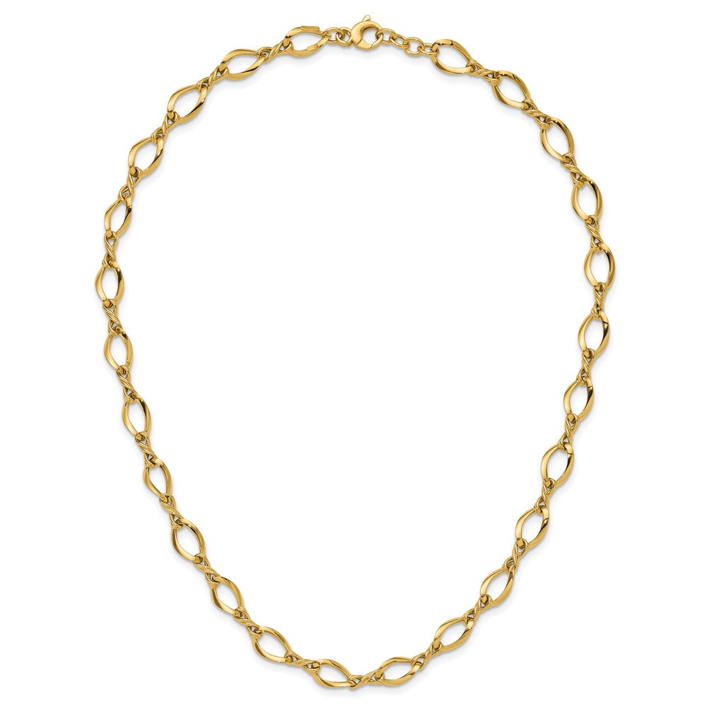 14K Gelbgold Fantasieglieder 18 Zoll Halskette