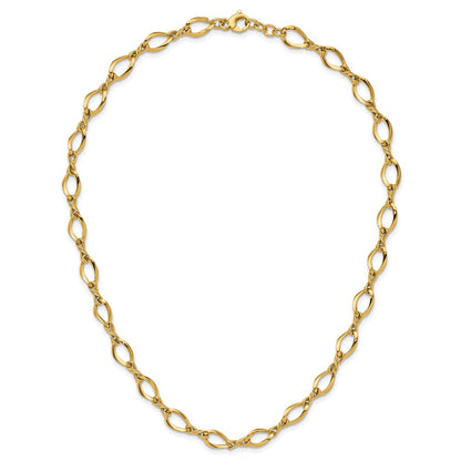 14K Gelbgold Fantasieglieder 18 Zoll Halskette