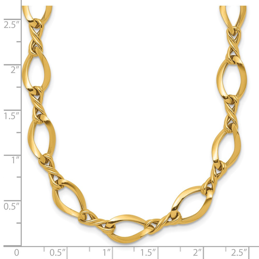 14K Gelbgold Fantasieglieder 18 Zoll Halskette