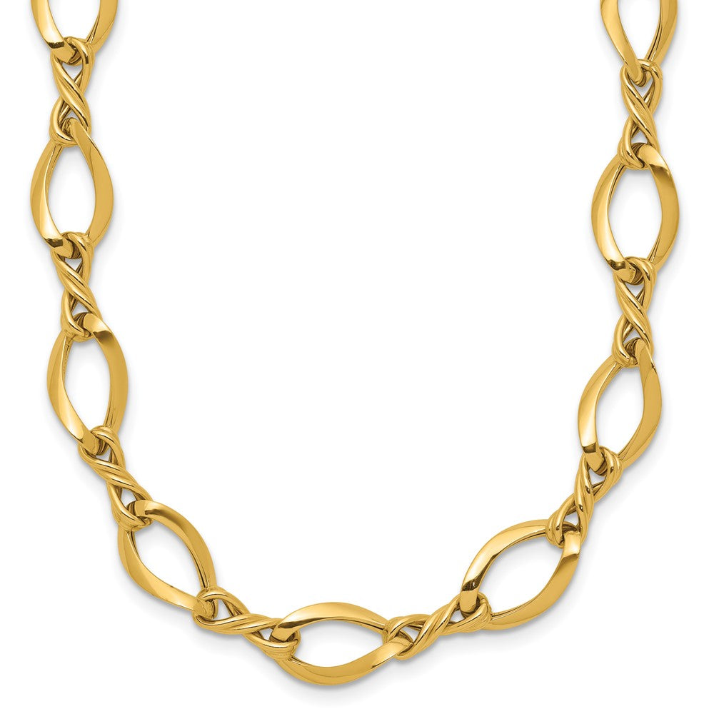 14K Gelbgold Fantasieglieder 18 Zoll Halskette