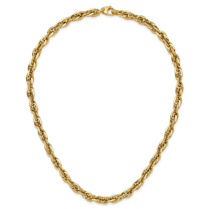 14K Gelbgold Poliert Fantasieglieder Halskette
