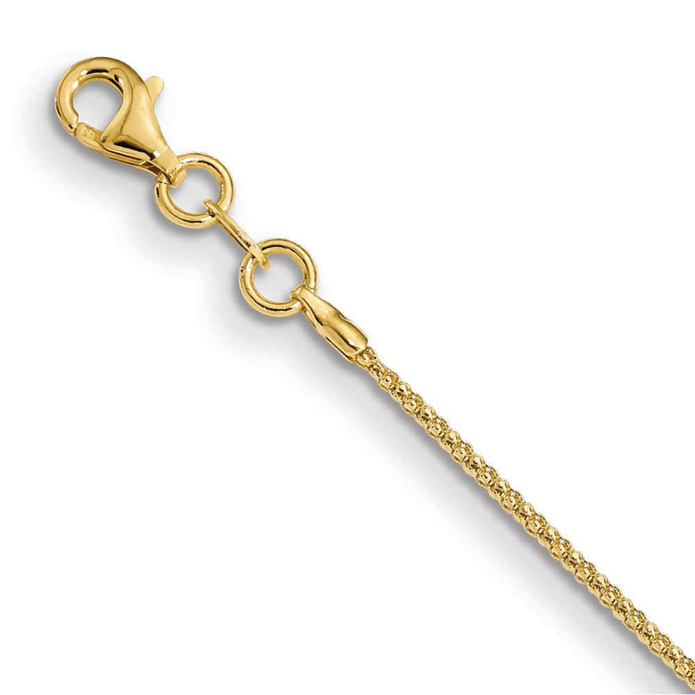 8 Zoll 14K Bicolor Poliert 3 Station Oval Perlen Mit.5 Zoll Verlängerung. Armband