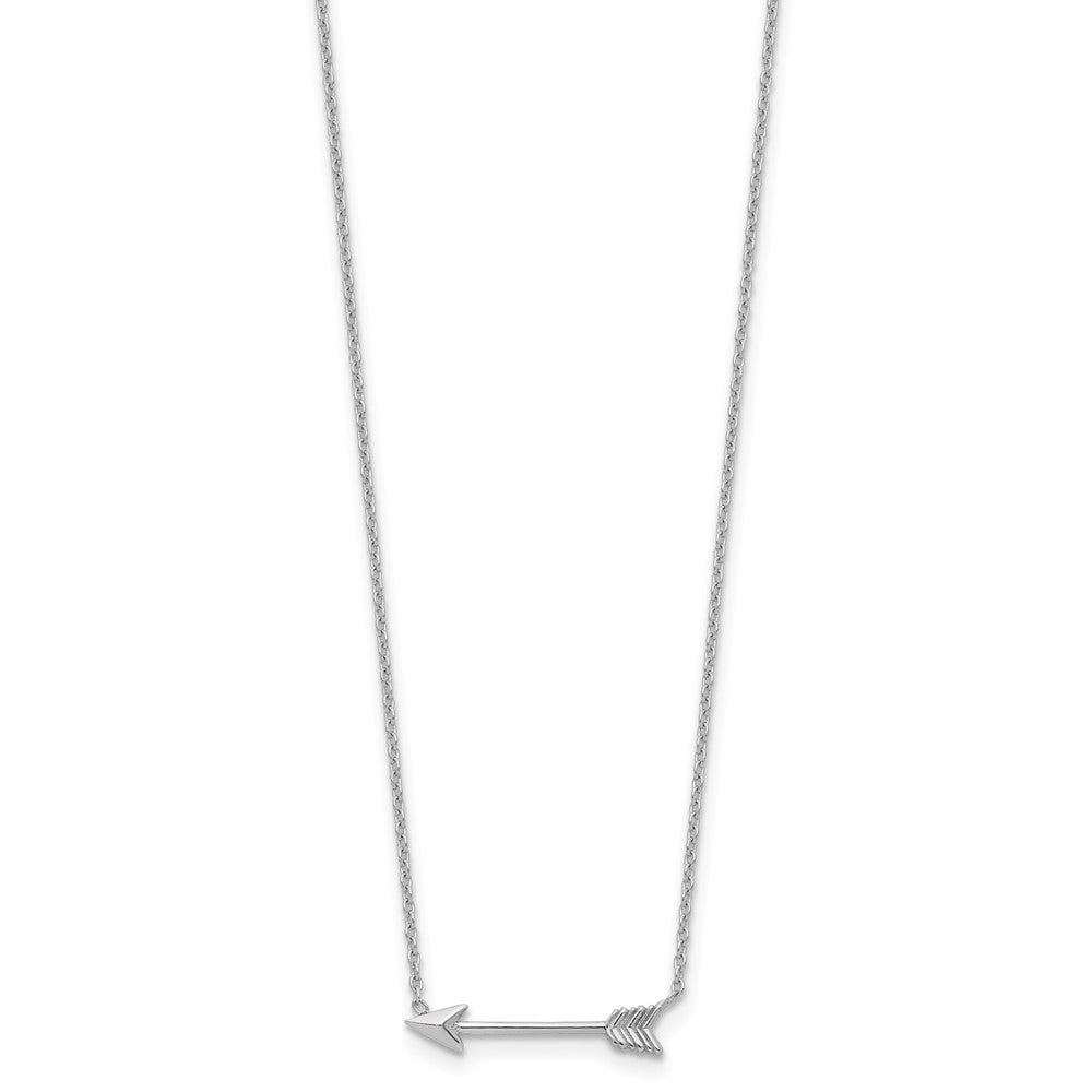 14K Weißgold Poliert Pfeil Halskette