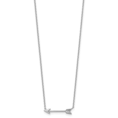 14K Weißgold Poliert Pfeil Halskette