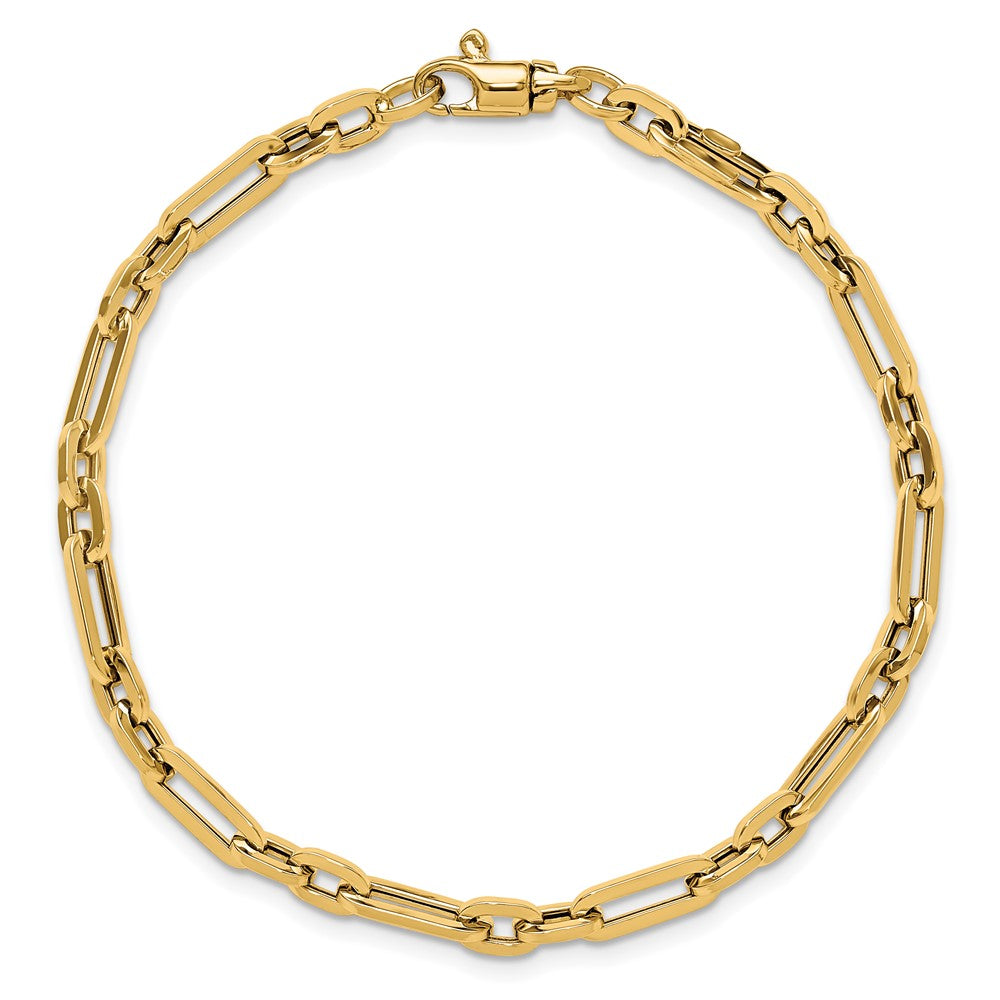 7.5 Zoll 14K Gold Poliert Fantasieglieder Armband