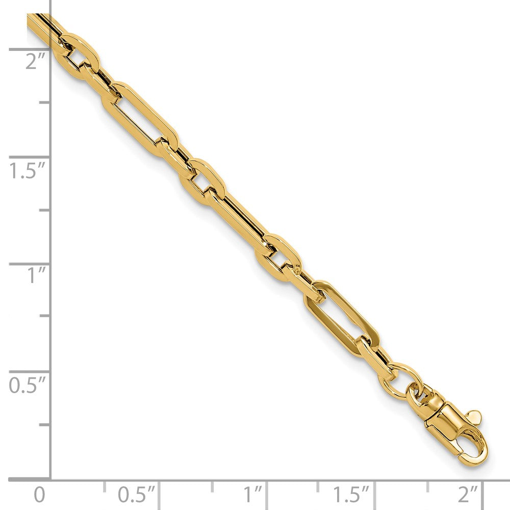 7.5 Zoll 14K Gold Poliert Fantasieglieder Armband