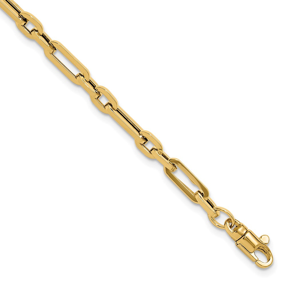 7.5 Zoll 14K Gold Poliert Fantasieglieder Armband