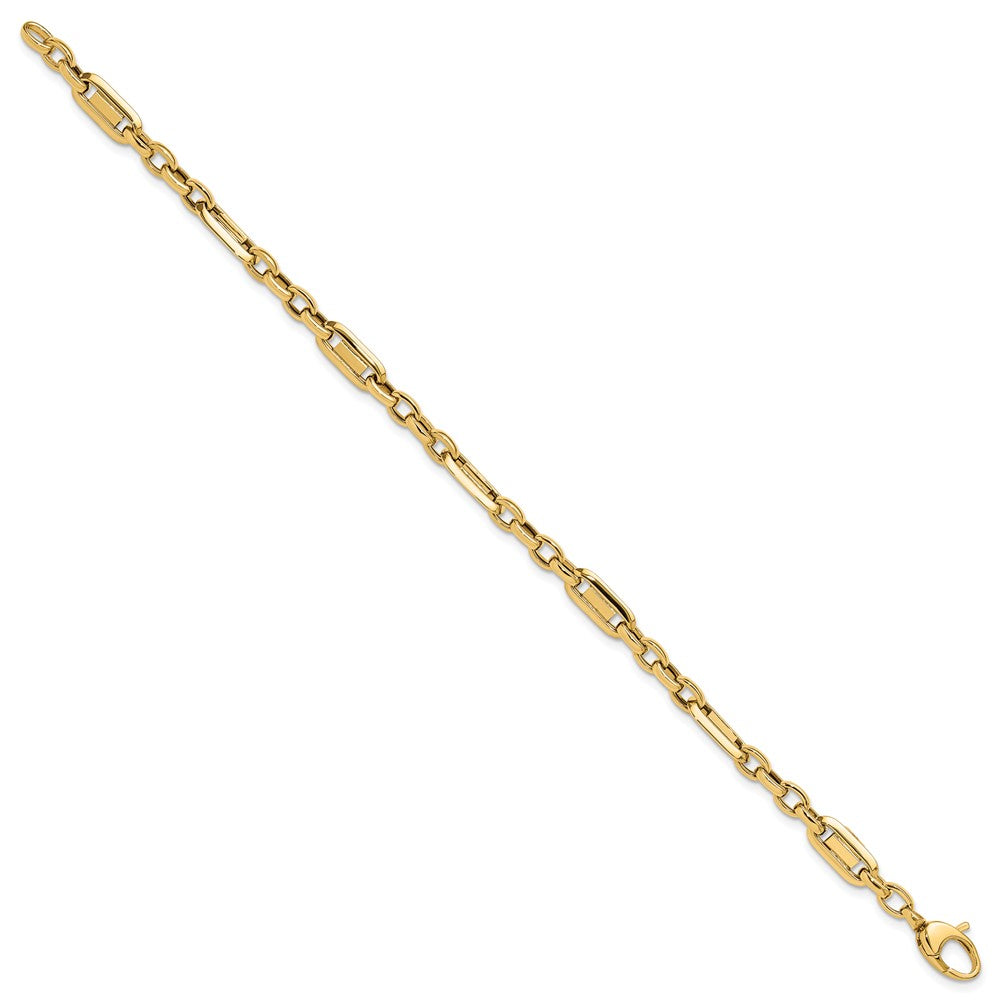 7.5 Zoll 14K Poliert Fantasieglieder Armband