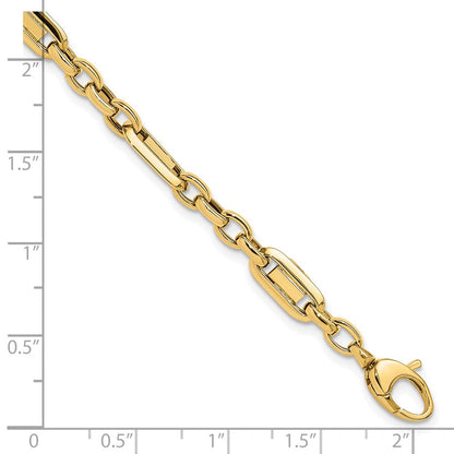 7.5 Zoll 14K Poliert Fantasieglieder Armband