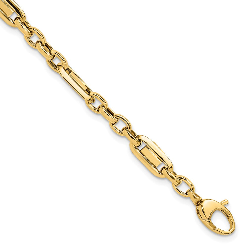 7.5 Zoll 14K Poliert Fantasieglieder Armband