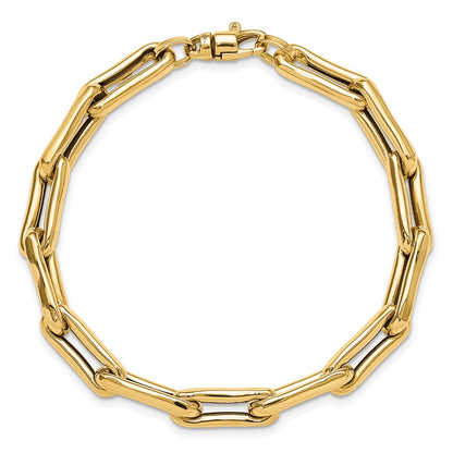 7.5 Zoll 14K Poliert Fantasieglieder Armband