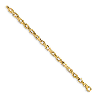 14K Gelbgold Poliert Fantasieglieder Gliederarmband