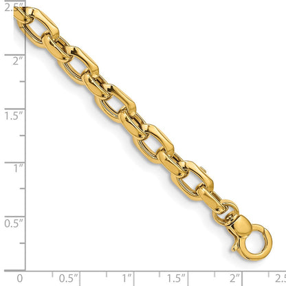 14K Gelbgold Poliert Fantasieglieder Gliederarmband