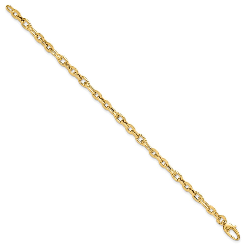 14K Gelbgold Poliert Fantasieglieder Gliederarmband
