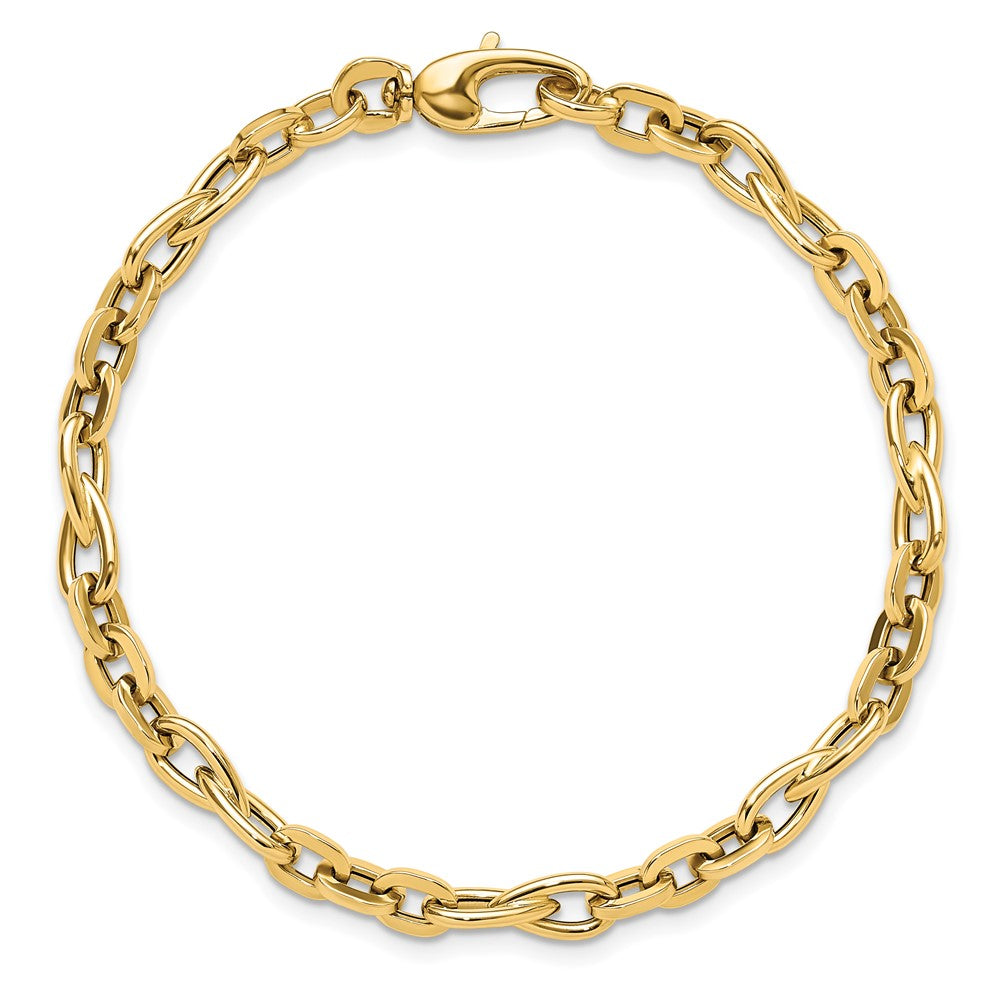 14K Gelbgold Poliert Fantasieglieder Gliederarmband